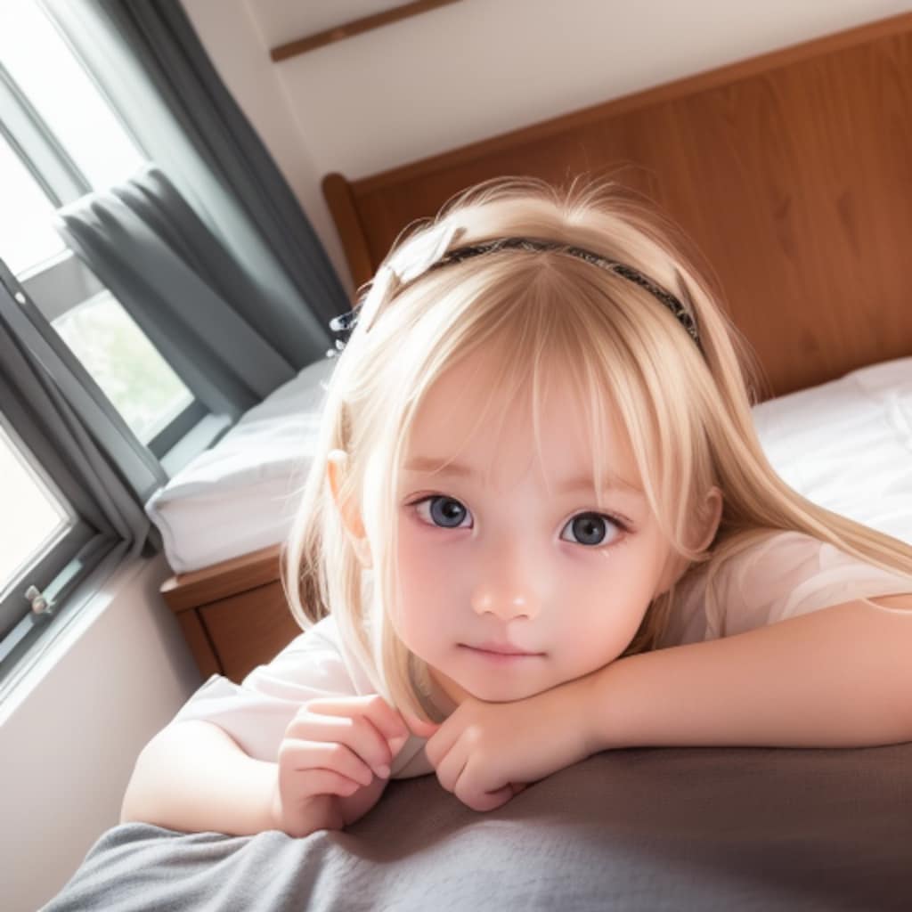 パパの寝顔ずっと見てた