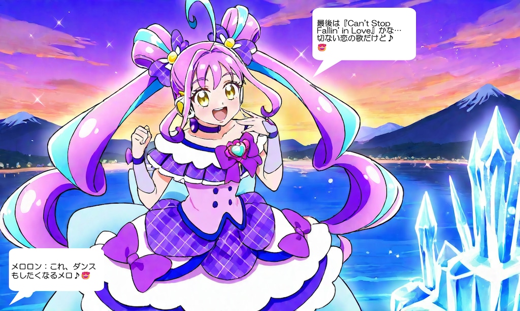 キュアキュンキュン、北海道支笏湖畔で綺麗な氷柱を見て喜ぶ