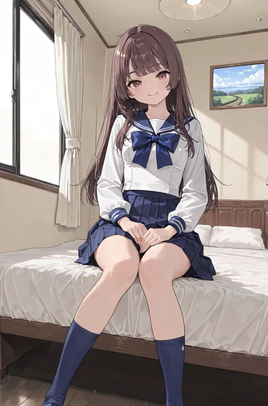 セーラー服スクール水着紺ハイソックス