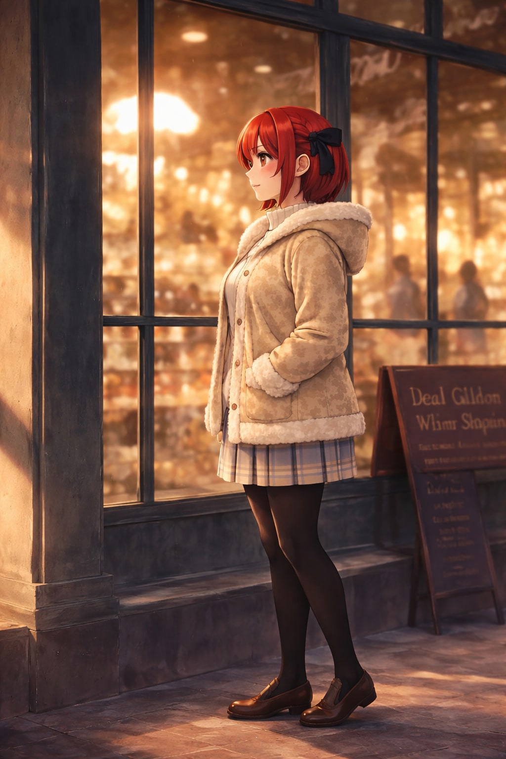 冬灯りのショーウィンドウ