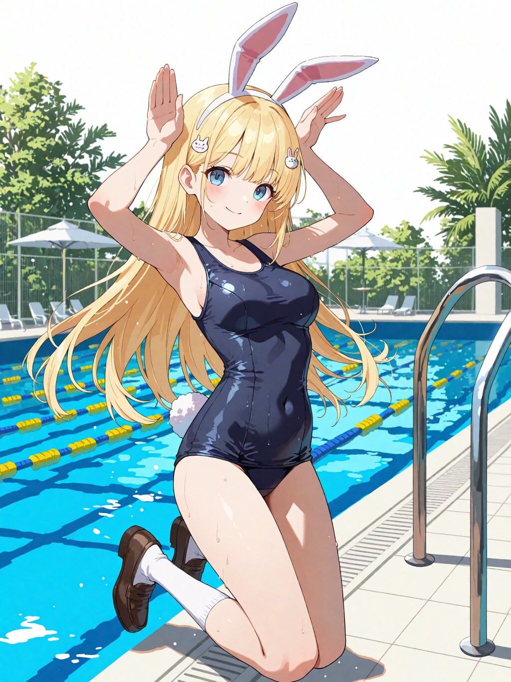うちの子でスク水バニー