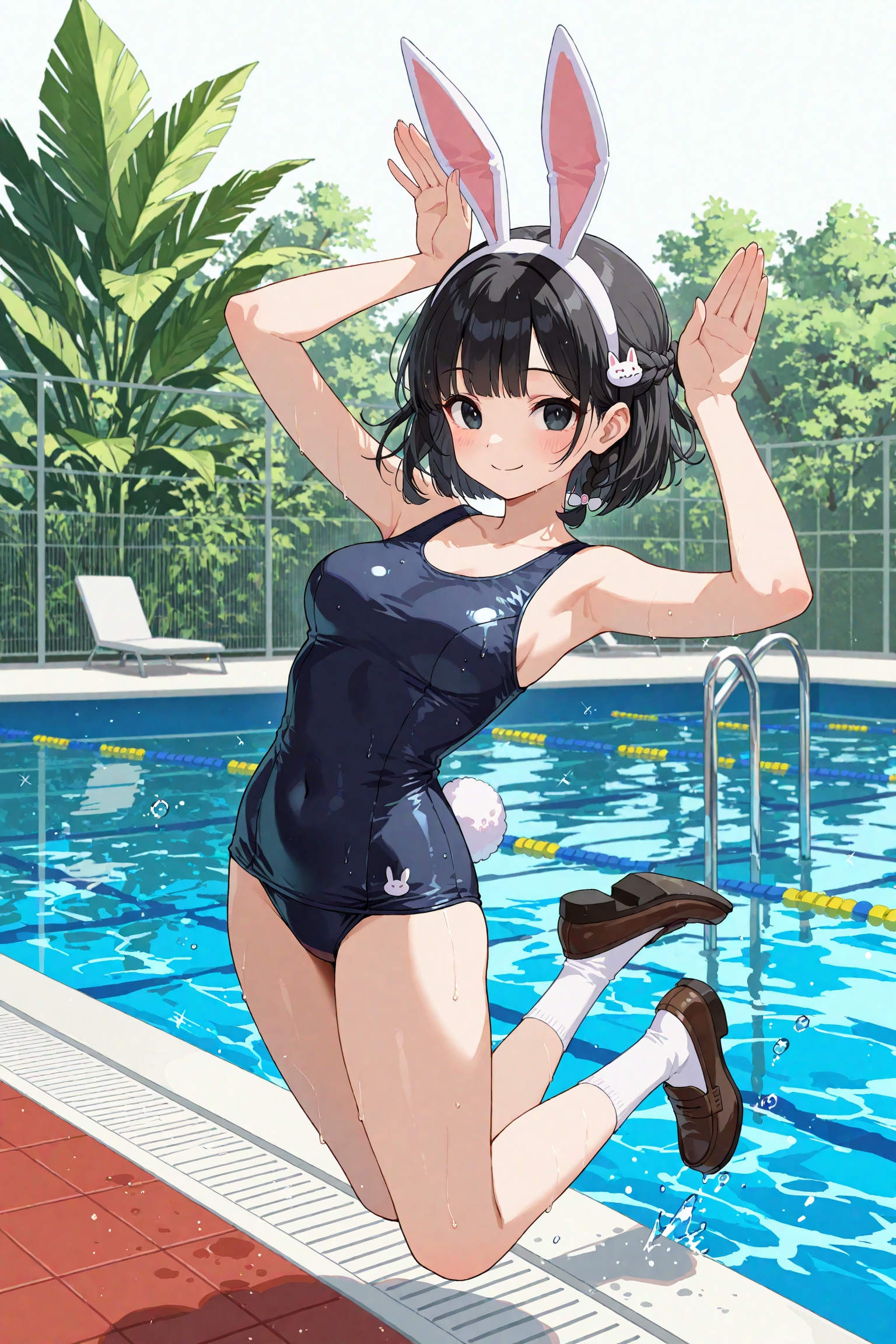 うちの子でスク水バニー