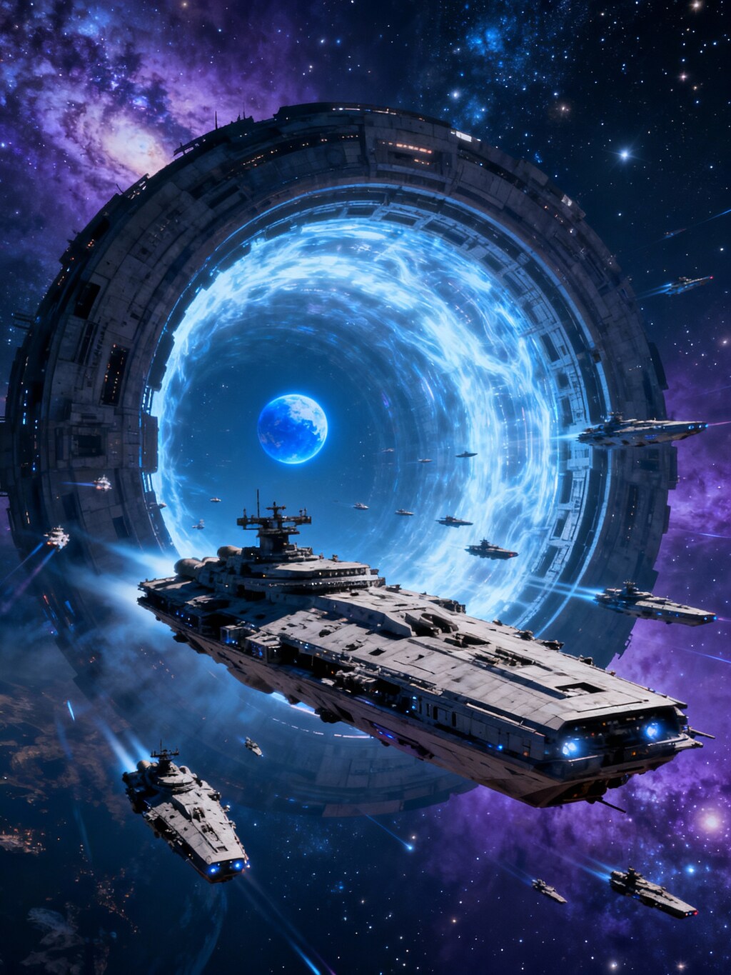 母星が見える。