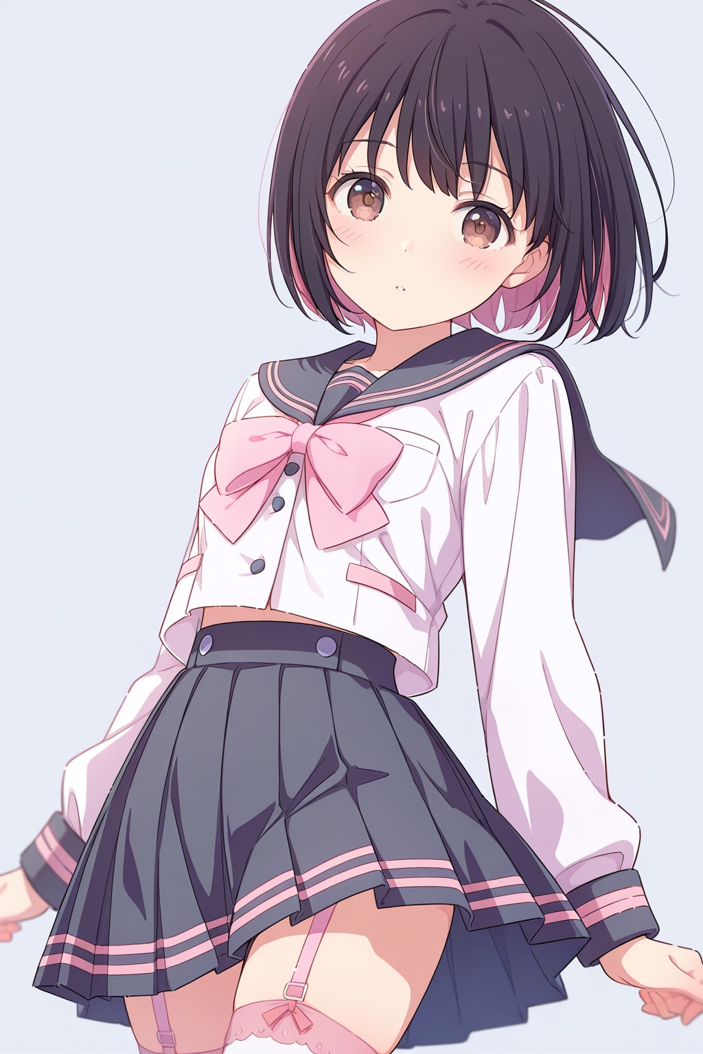 ピンクのセーラ服