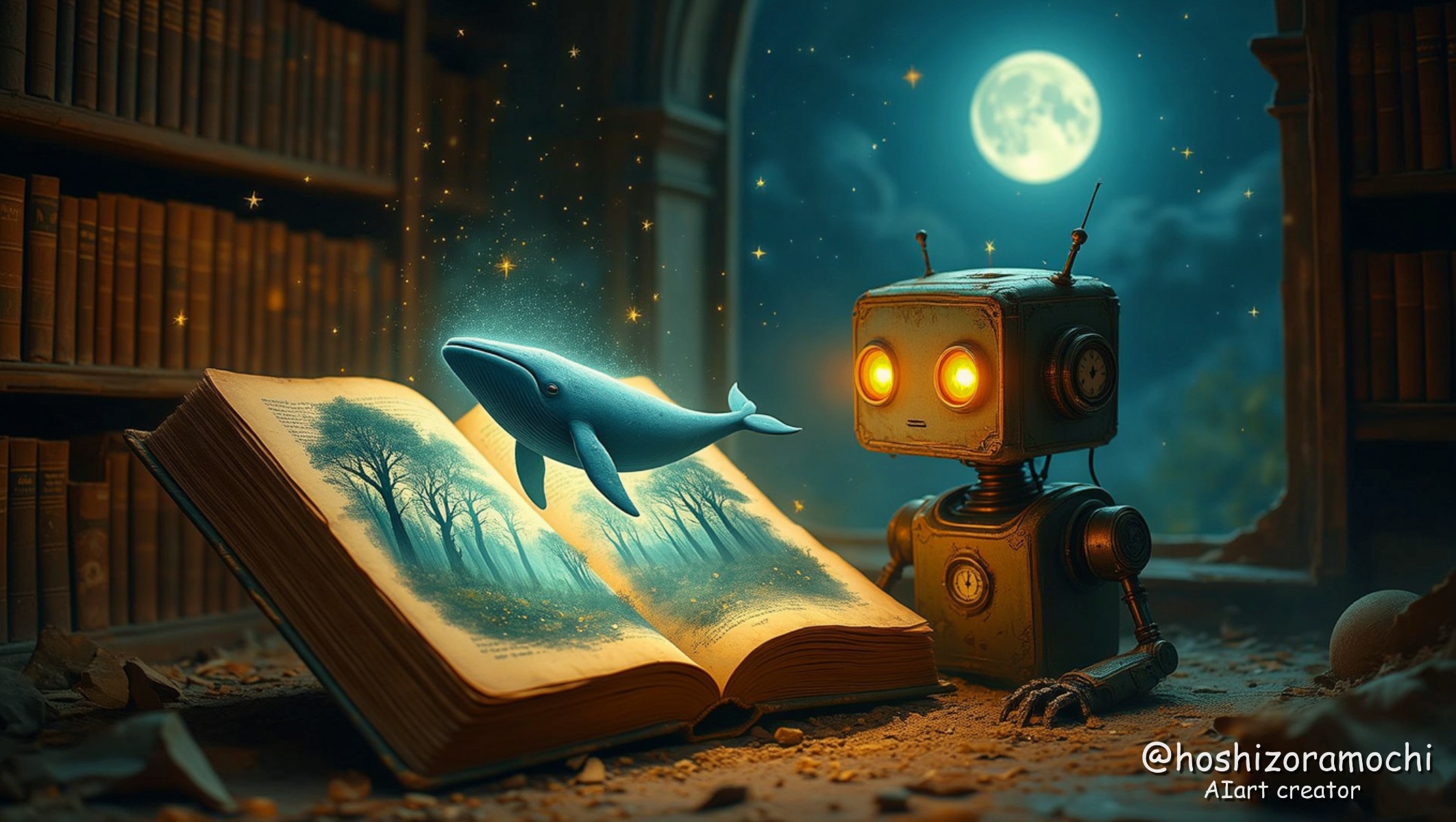 夢見る機械、絵を紡ぐ🌙📚🐋 | の人気AIイラスト・グラビア