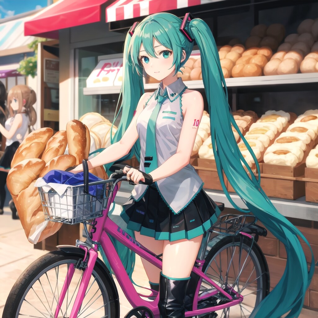 自転車ミクさん、同じ呪文