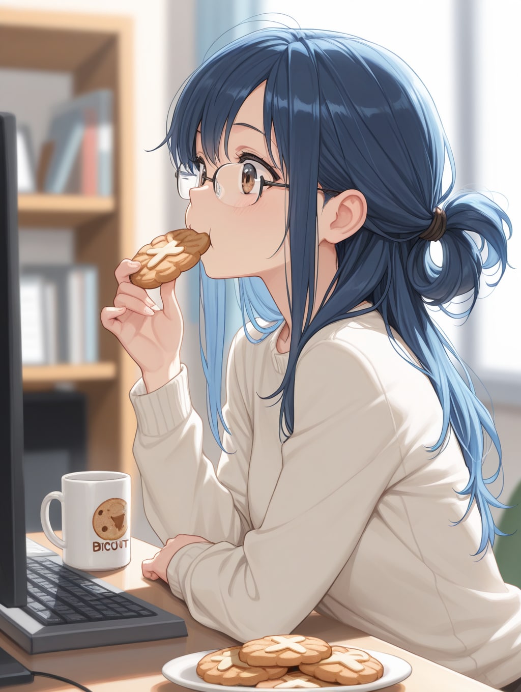 作業してると...