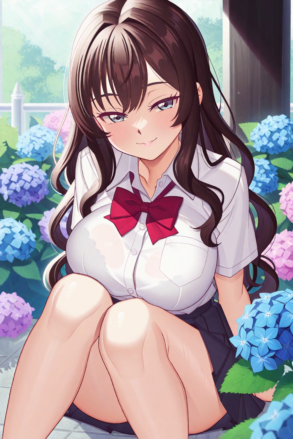 紫陽花といっしょに