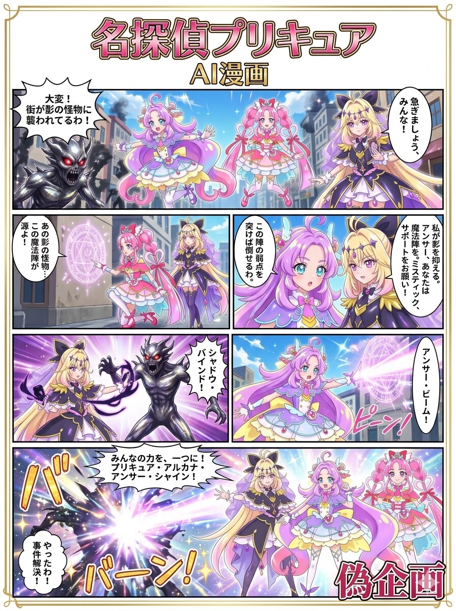 名探偵プリキュア　AI漫画