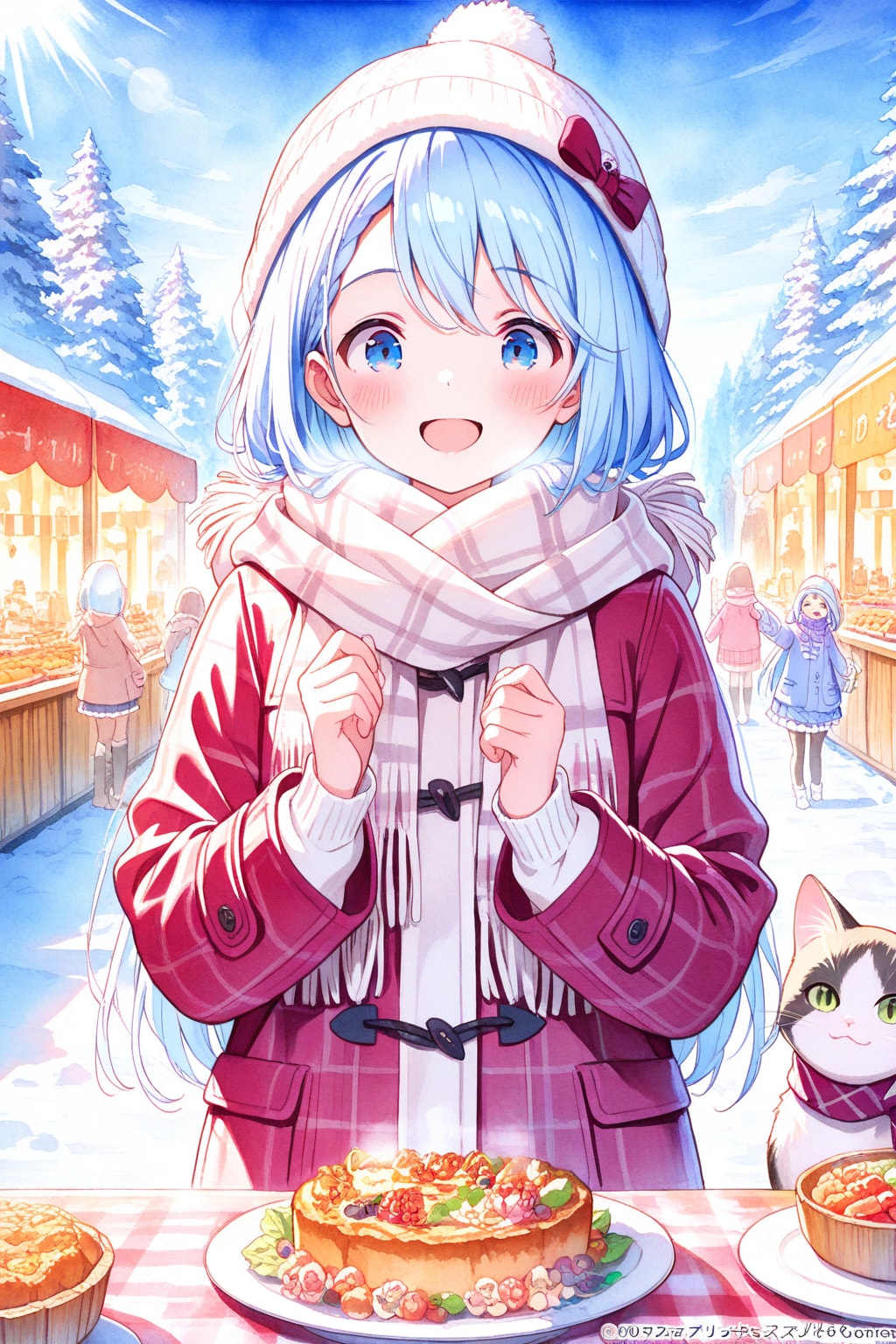 ユール祭の青髪ちゃん