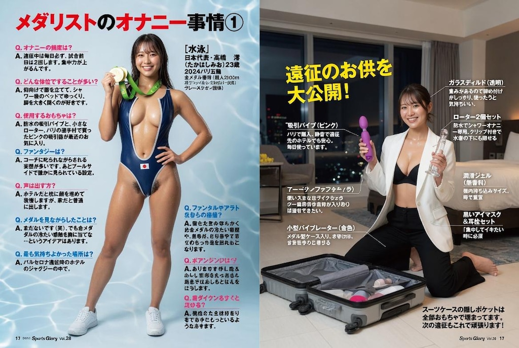 スポーツ雑誌×オナニー特集