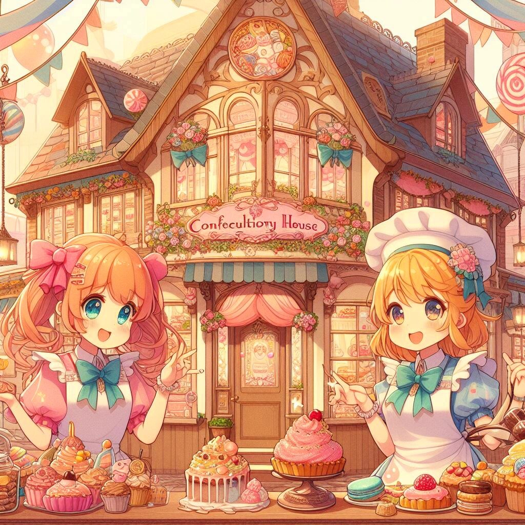 童話のお菓子な家と、女の子★(12枚)