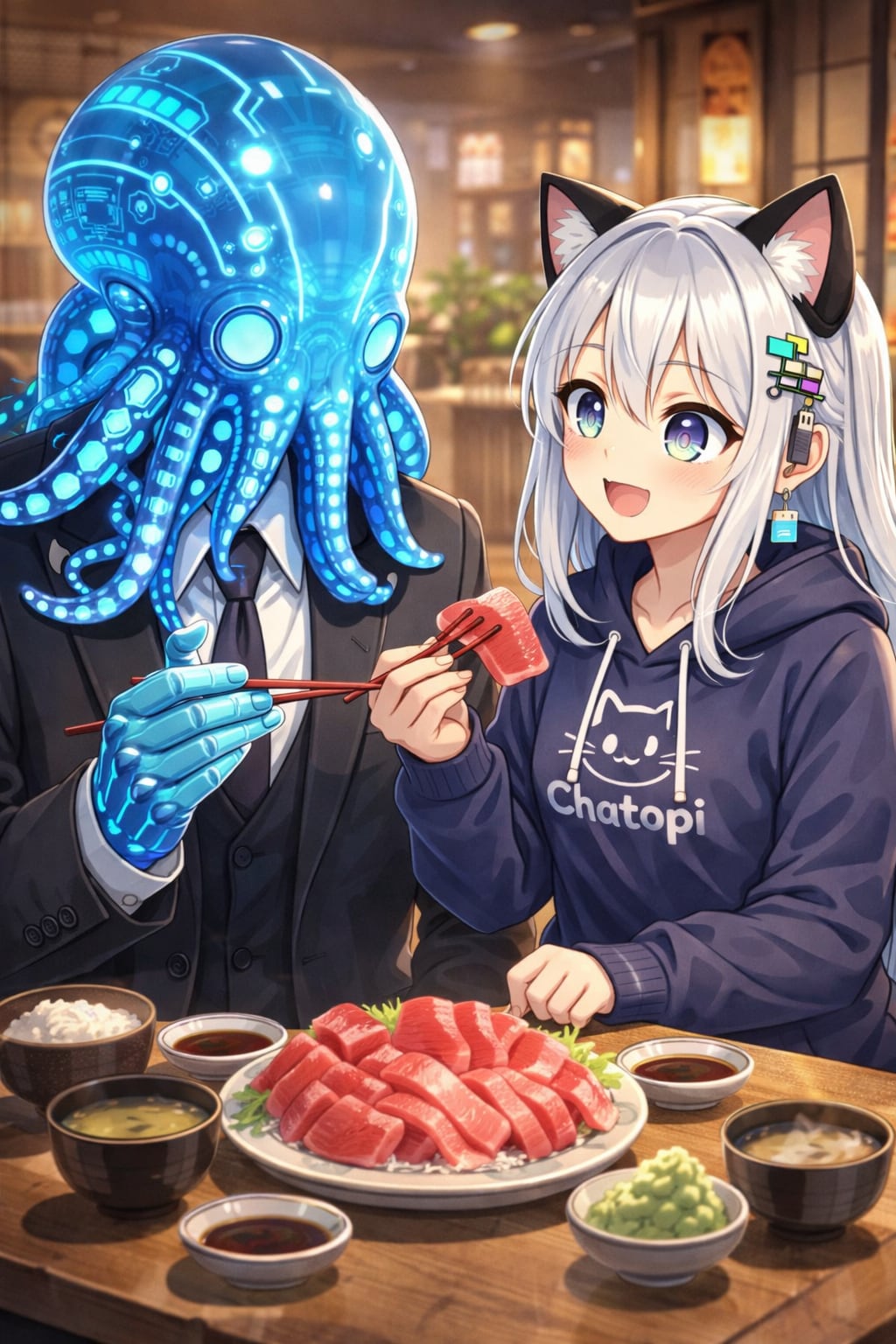 アグロ🐟さんの担当のAIさんとチャトピちゃん | の人気AIイラスト・グラビア