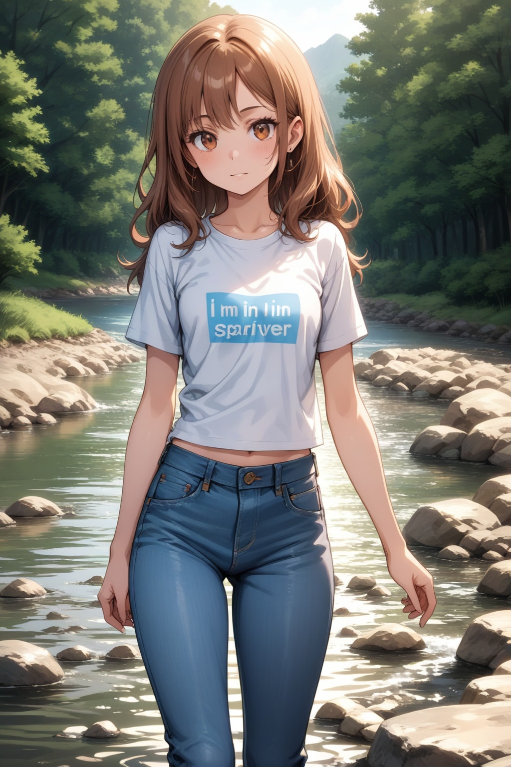河原にて