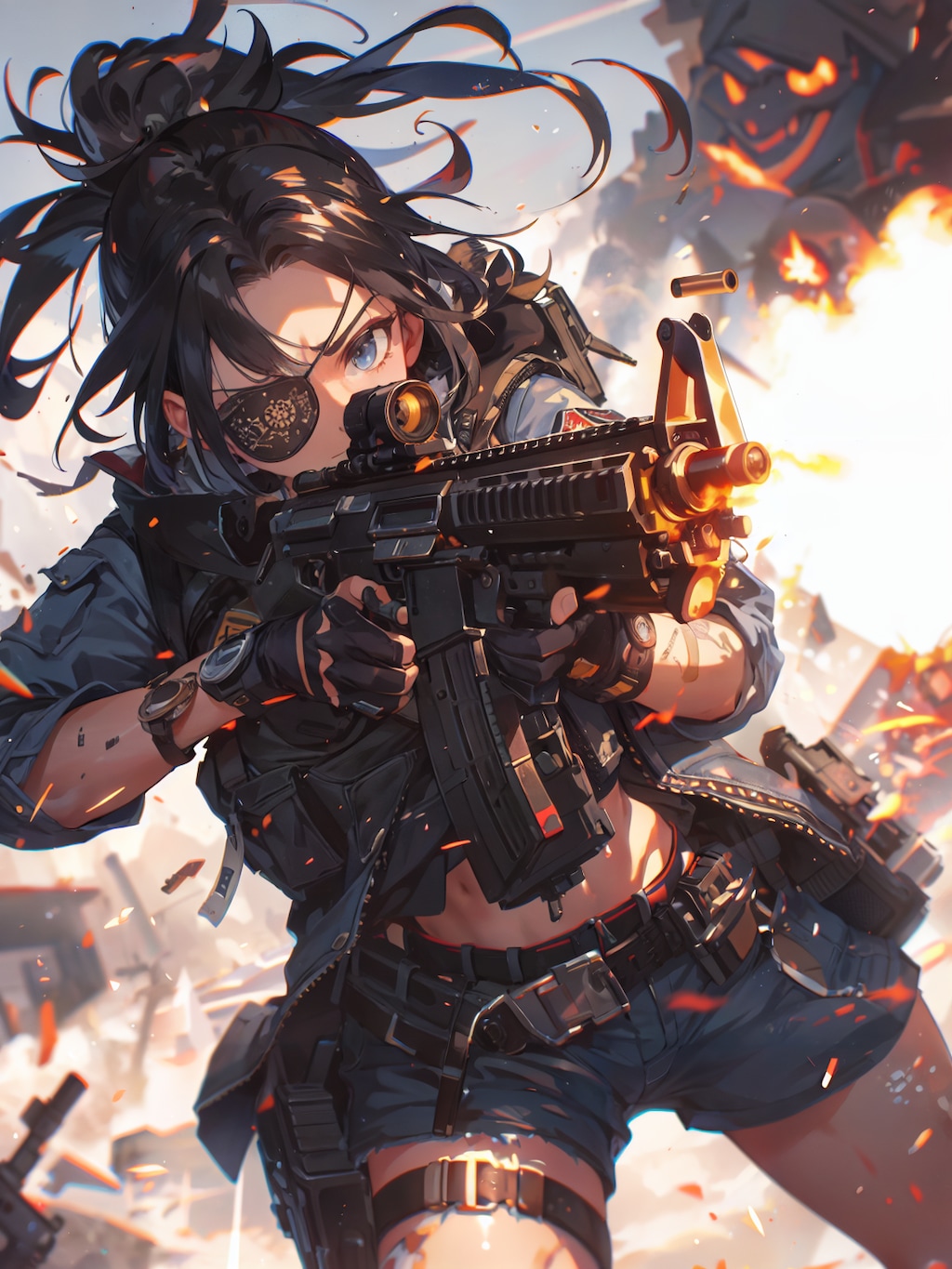 隻眼の女兵士