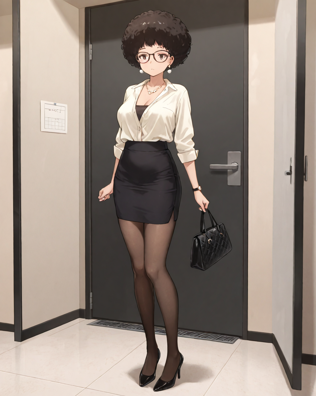 アフロで出勤