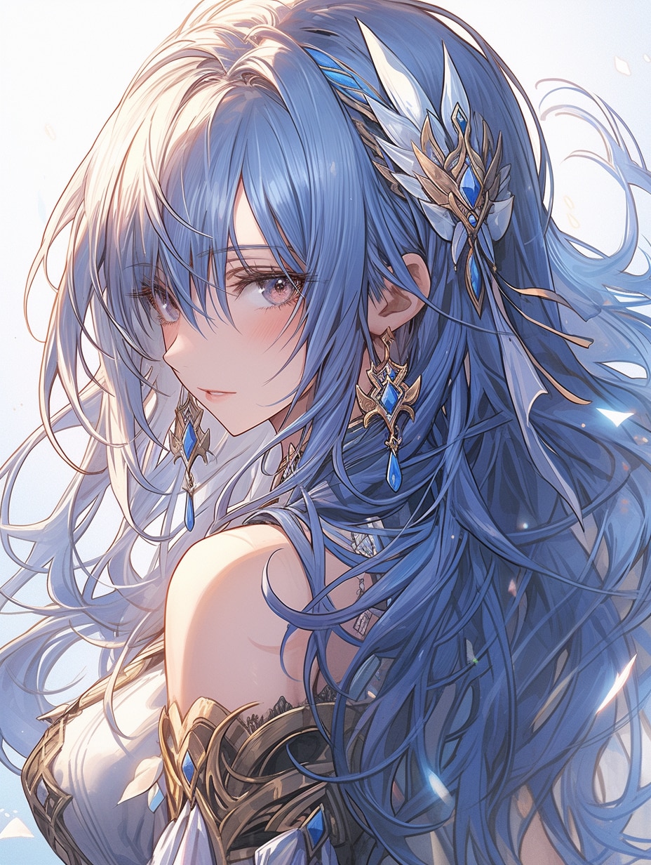 風薫る蒼き瞳 Wind's Whispering Azure Eyes | の人気AIイラスト・グラビア