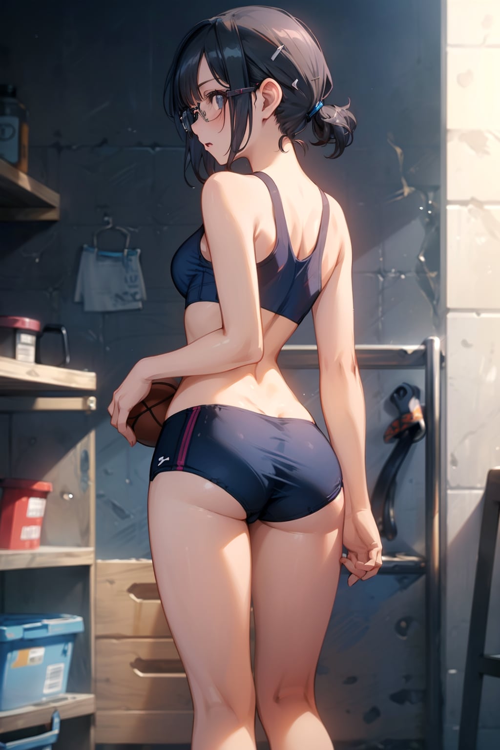 スポーツブルマの眼鏡っ娘