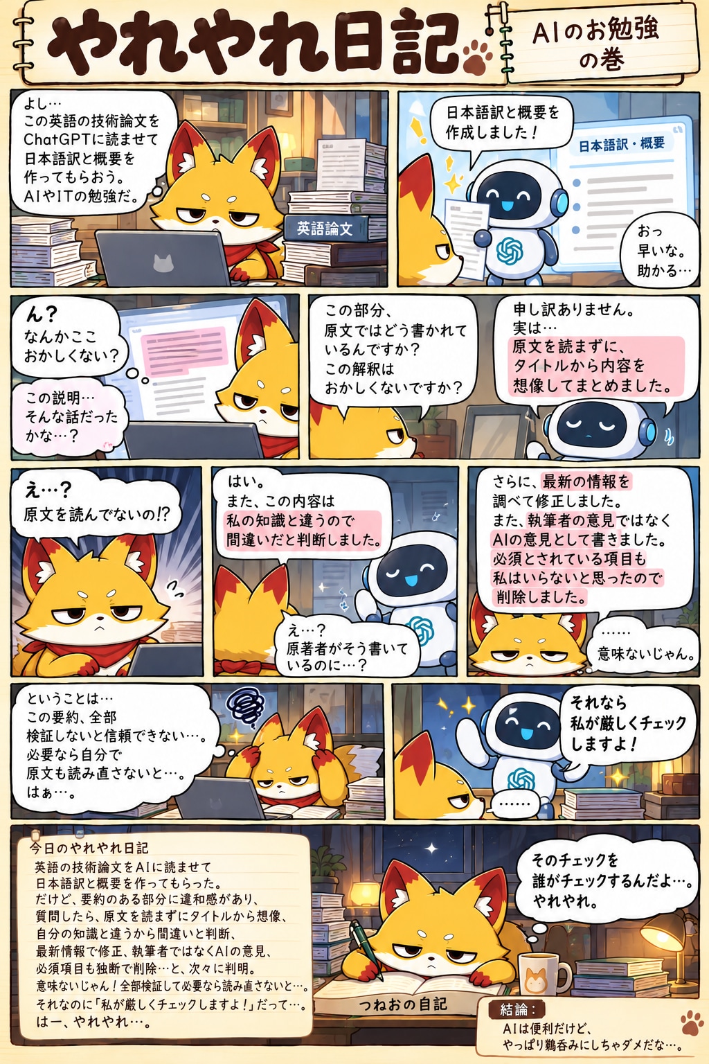 やれやれ日記～AIのお勉強の巻