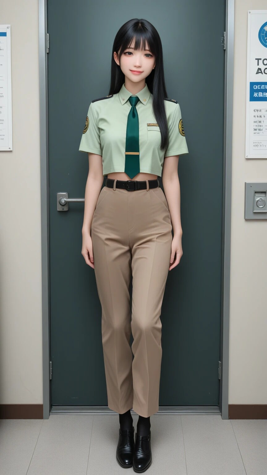 かっこかわいい自衛官武内葵の防衛庁内勤