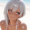 ウチの娘と浜辺オセロ🤍🖤 12枚目