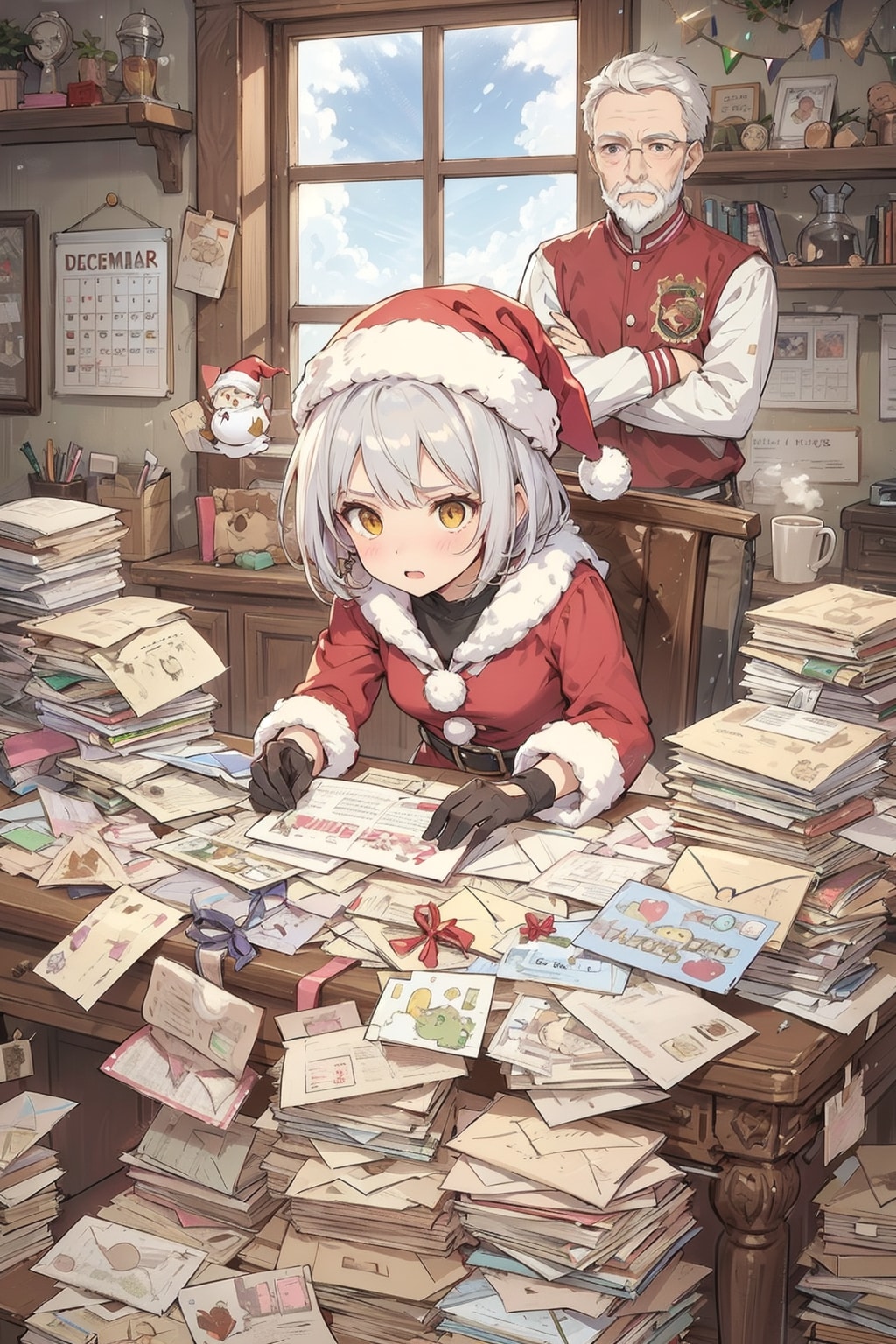 １２月の銀髪サンタちゃんの朝は早い