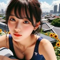 スク水ひなたぼっこ 4枚目