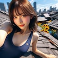 スク水ひなたぼっこ 2枚目