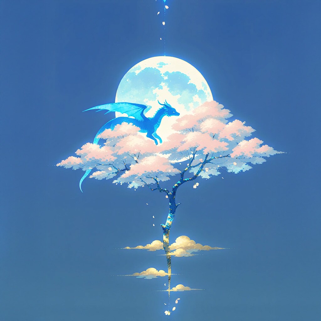 【竜の巣】ドラゴンと空に昇る桜