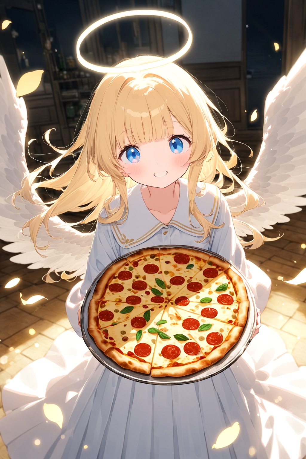天使はピザをご所望 | の人気AIイラスト・グラビア