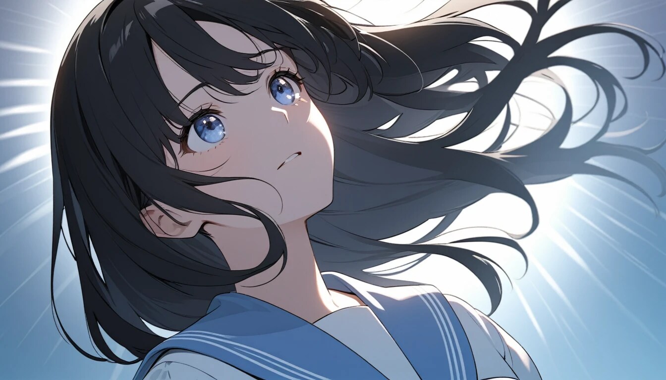 月光浴とセーラー服の少女 | の人気AIイラスト・グラビア