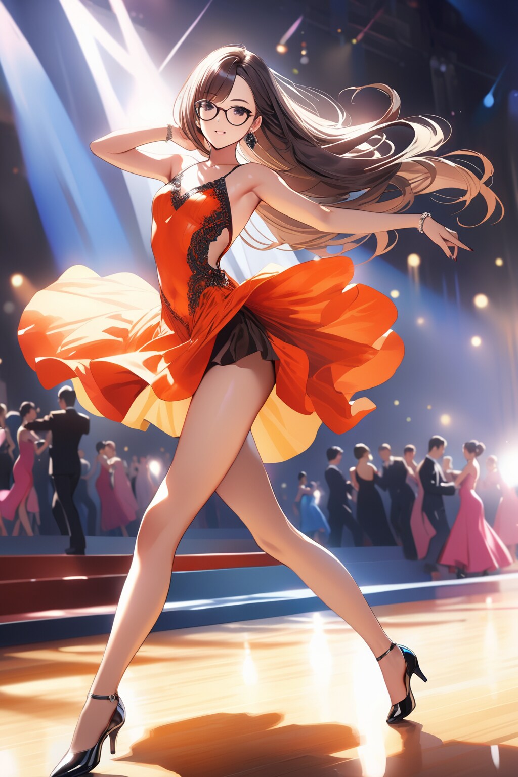 ラテンダンスは脚で魅せる | の人気AIイラスト・グラビア