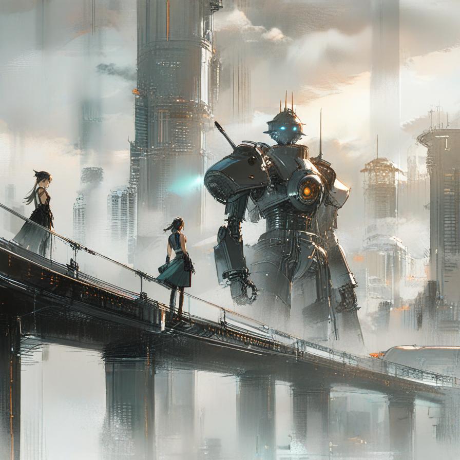 サイバーシティの守護者 | の人気AIイラスト・グラビア