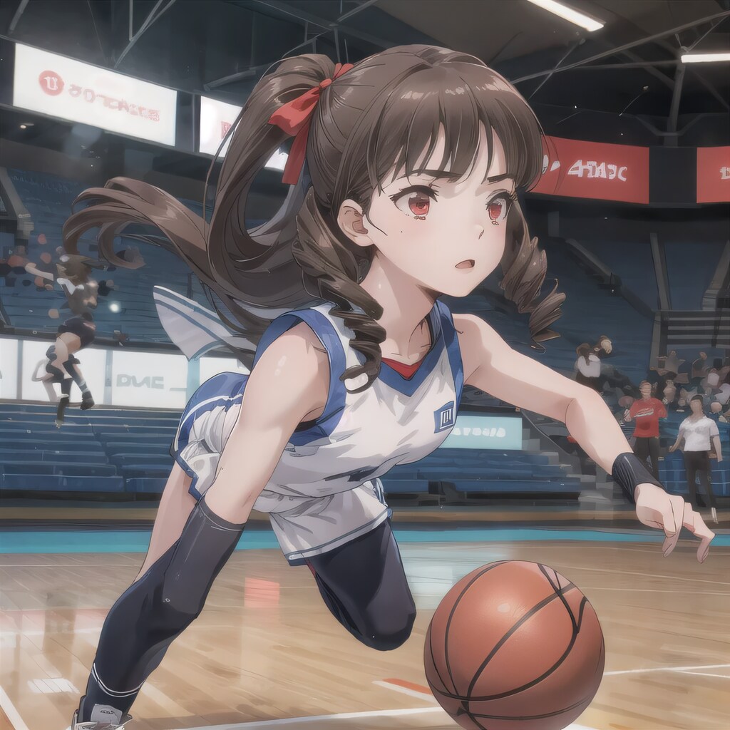 黒髪ロングでユニフォームの少女４９