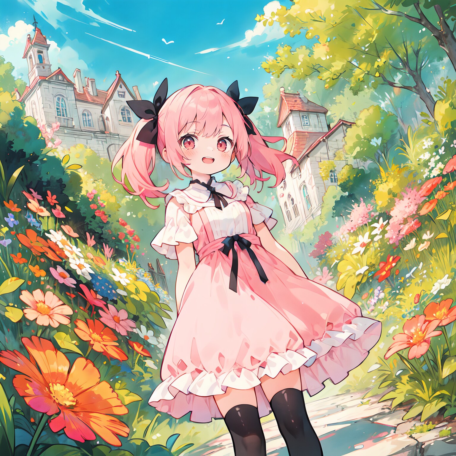ピンクのツインテちゃん