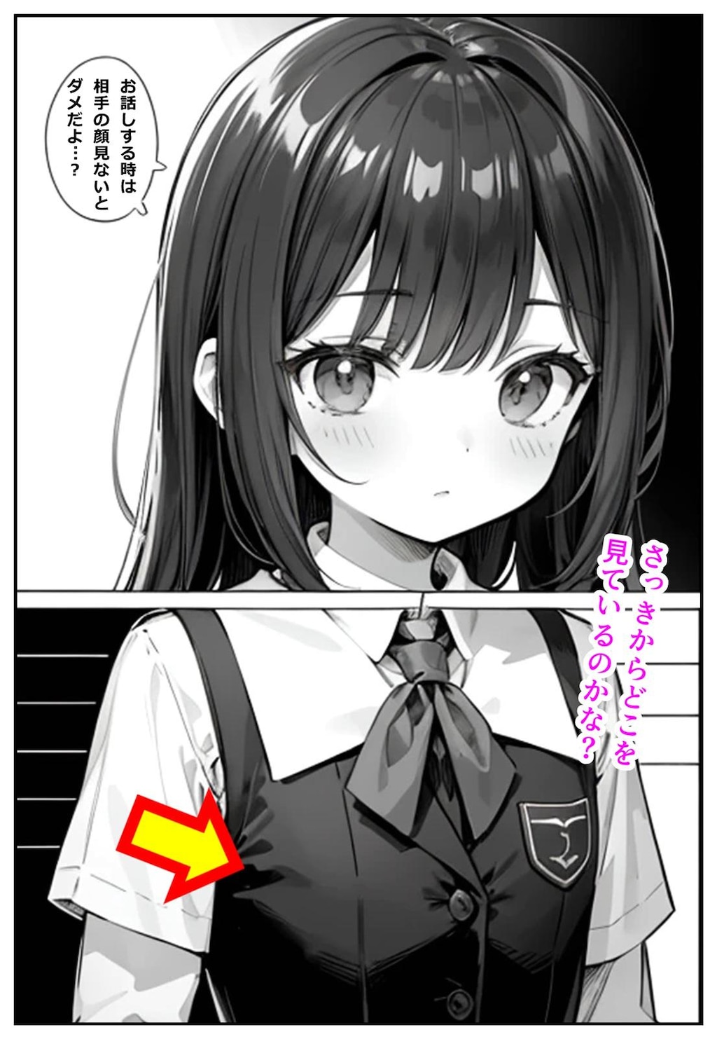 どこ見てるの？