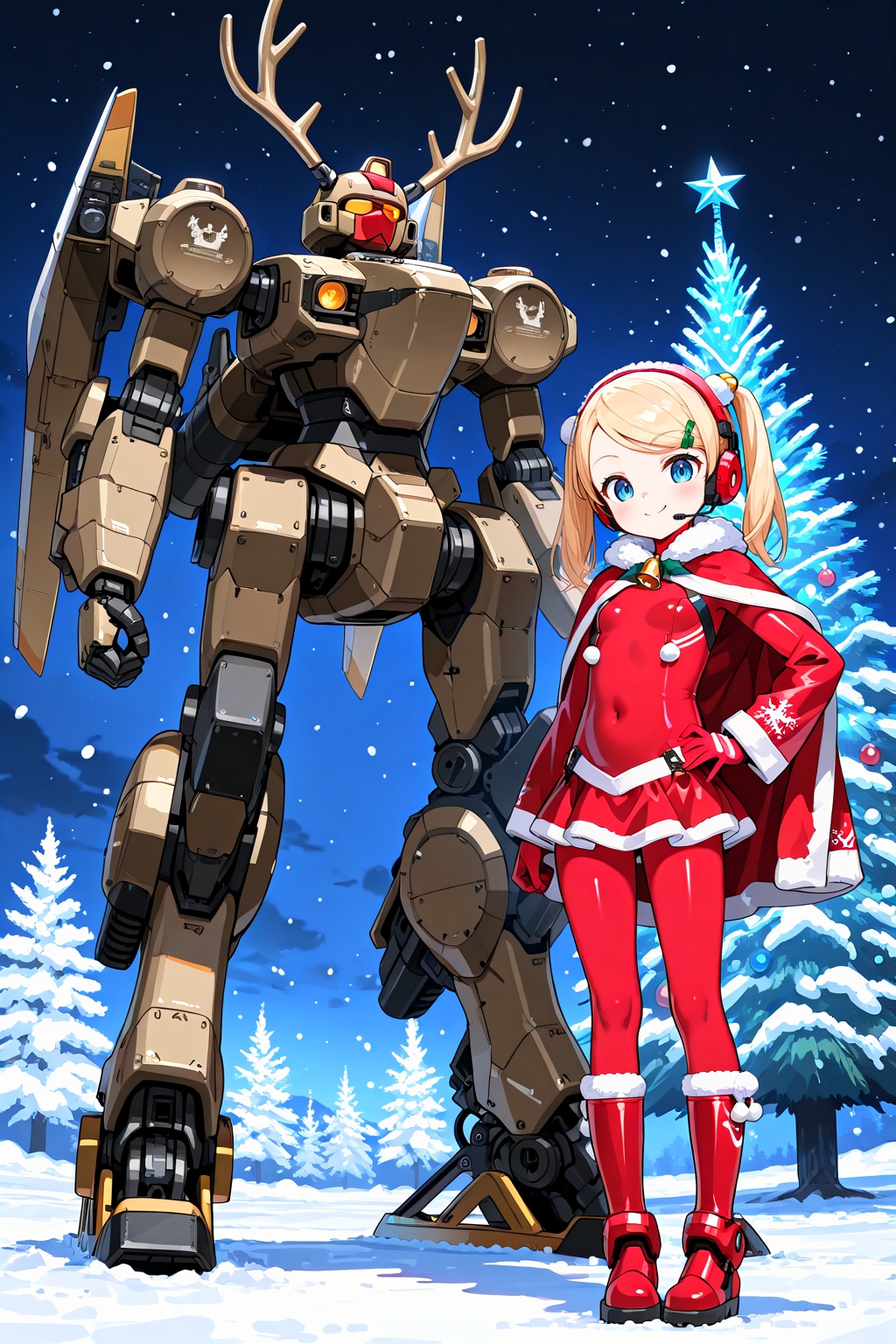 サンタちゃんとトナカイロボ