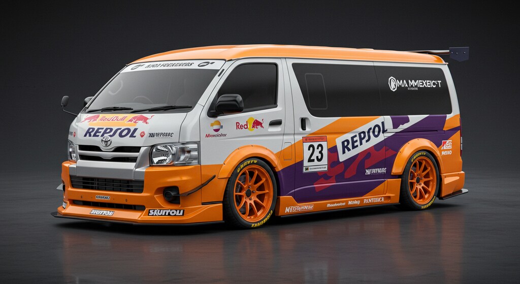 レプソルハイエースレーシングカー