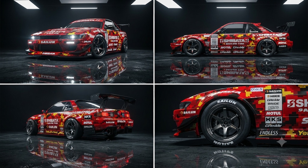 シバタイヤS13のドリ車