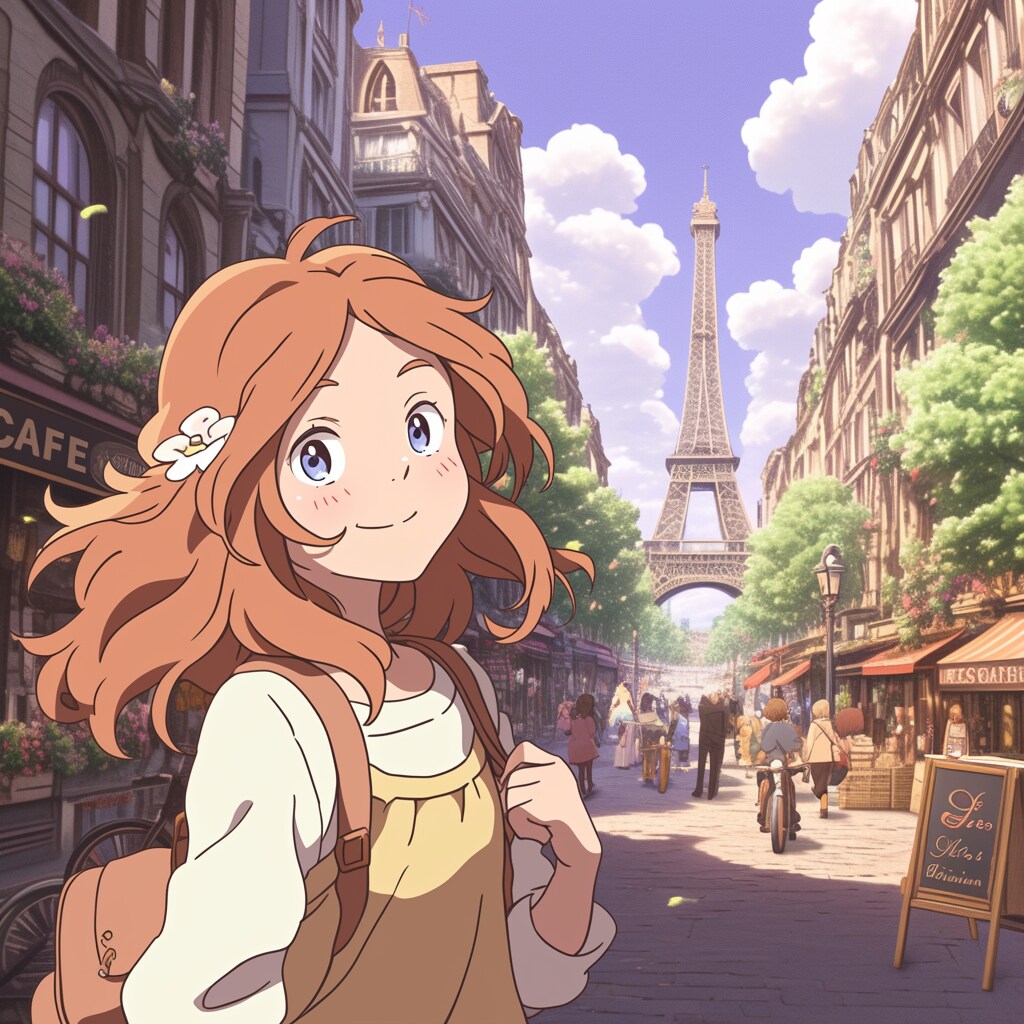 エッフェル塔と女の子 Eiffel Tower and girl