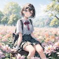 花の中の少女 4枚目
