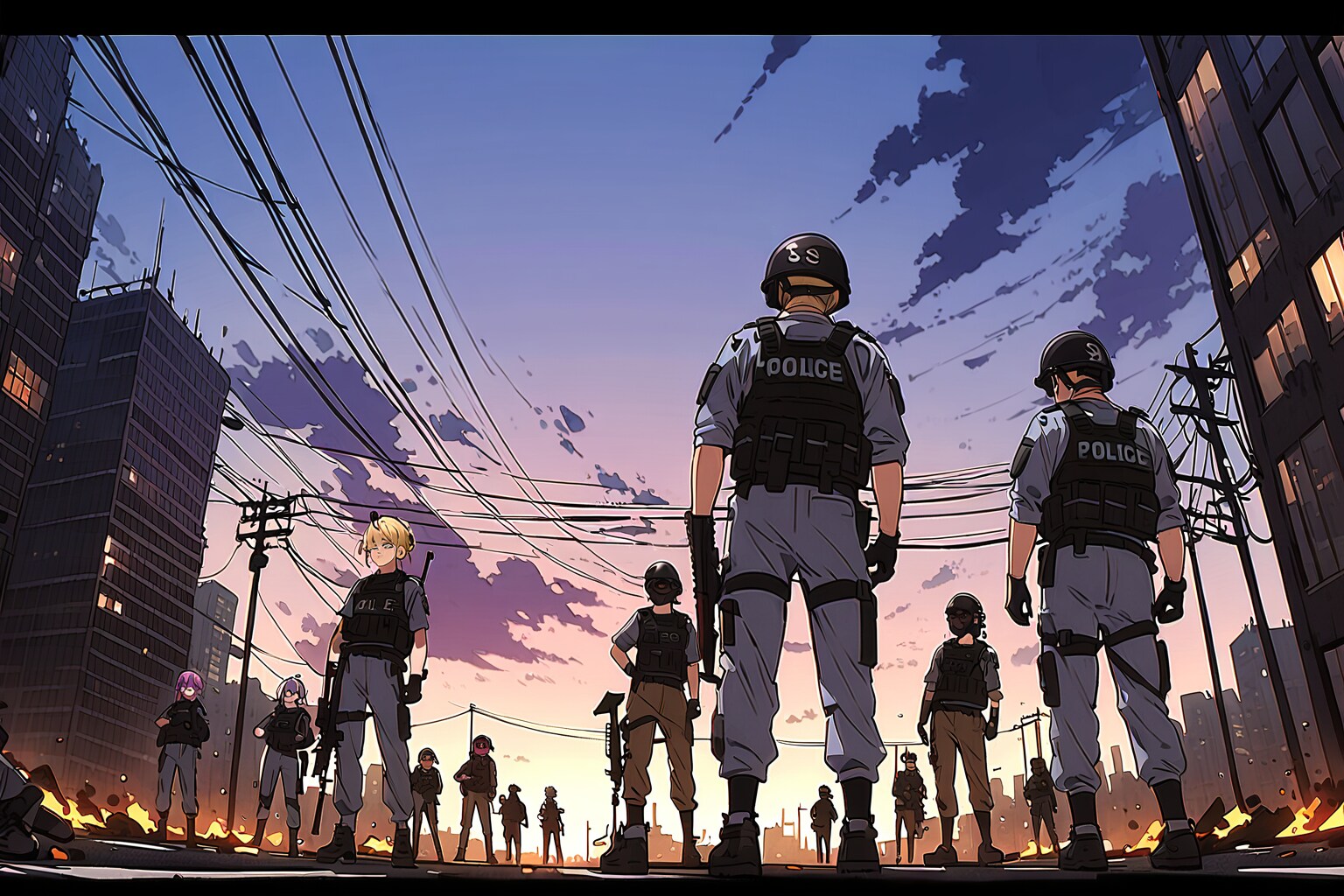 絶望結社NK 絶望警察 絶望部隊の配備完了 | の人気AIイラスト・グラビア