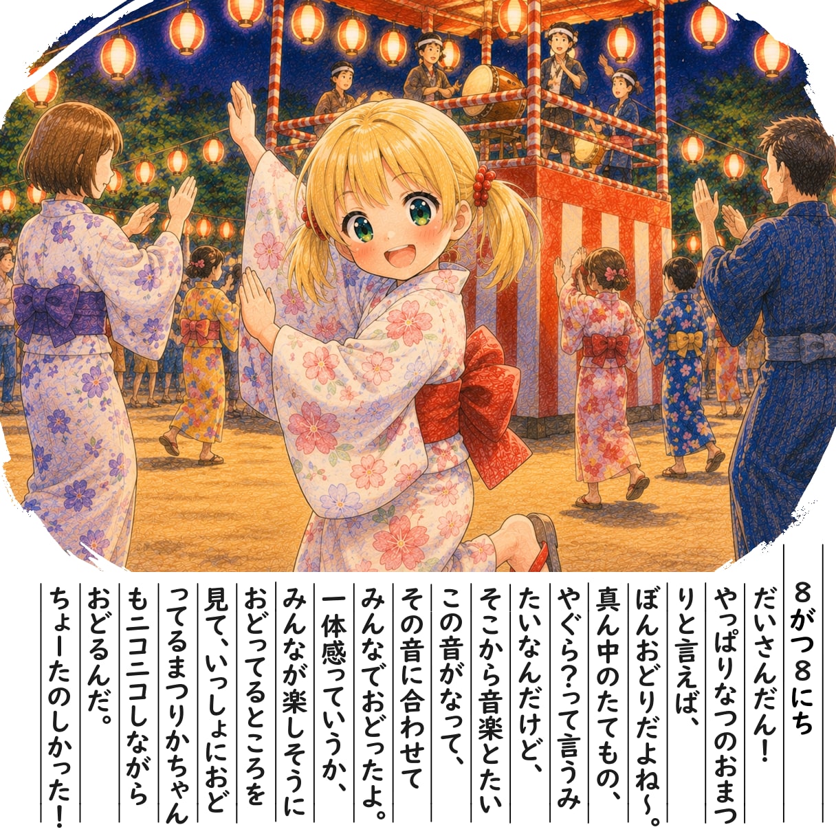 【絵日記】みんなでおどるよ～ | の人気AIイラスト・グラビア