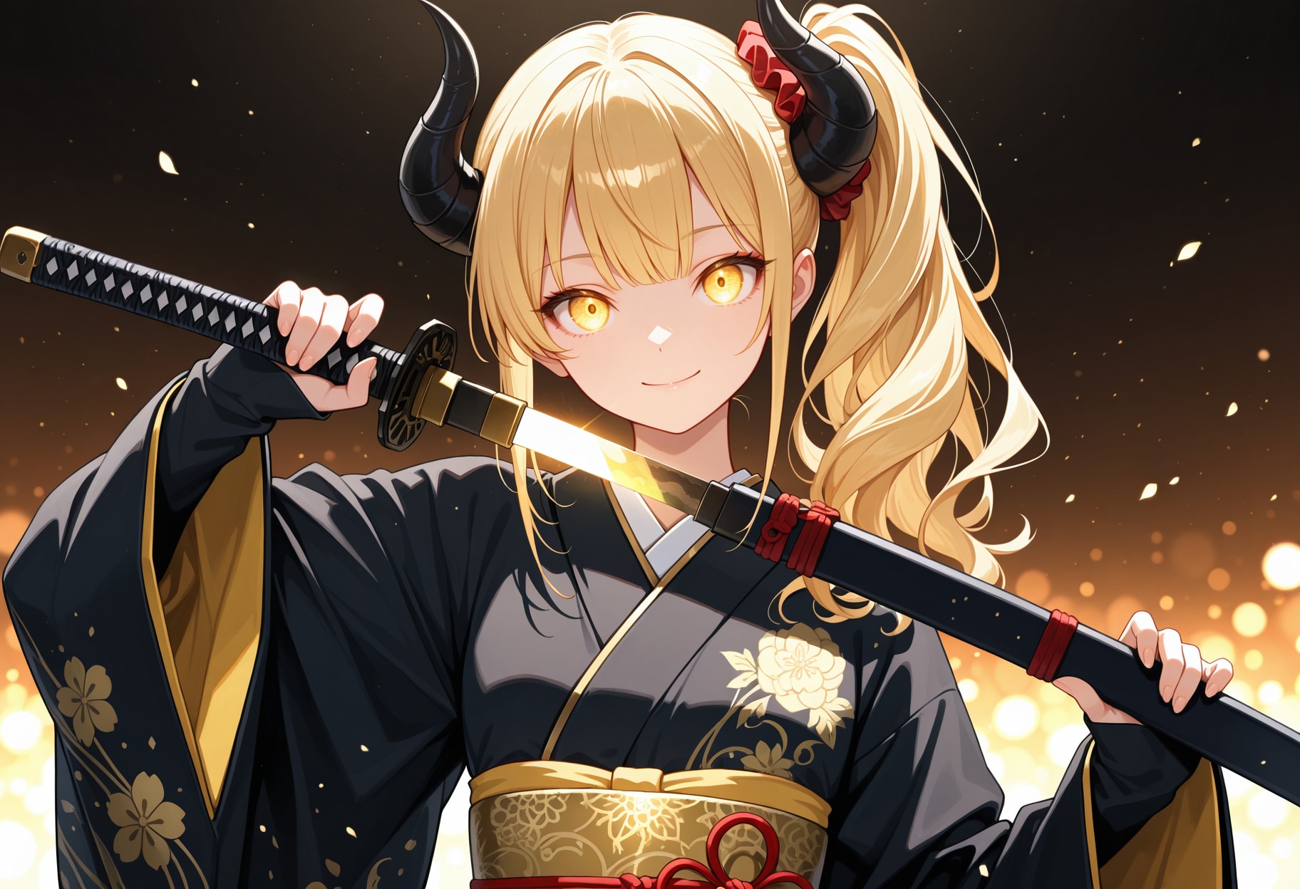 着物と抜刀女鬼高生さん | の人気AIイラスト・グラビア