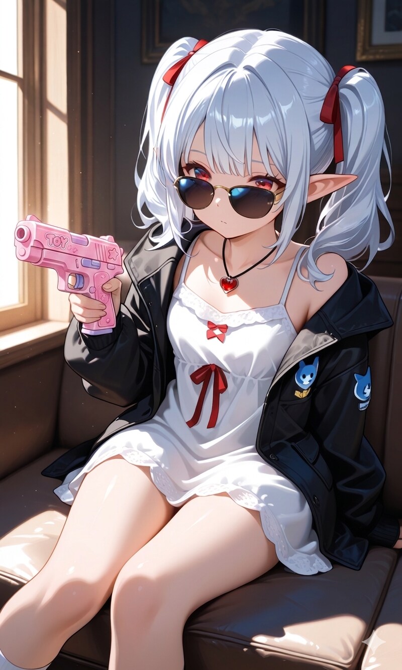格好をつけてみたシロネさん😎