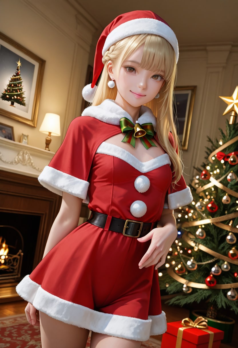 澪奈 サンタコス | の人気AIイラスト・グラビア