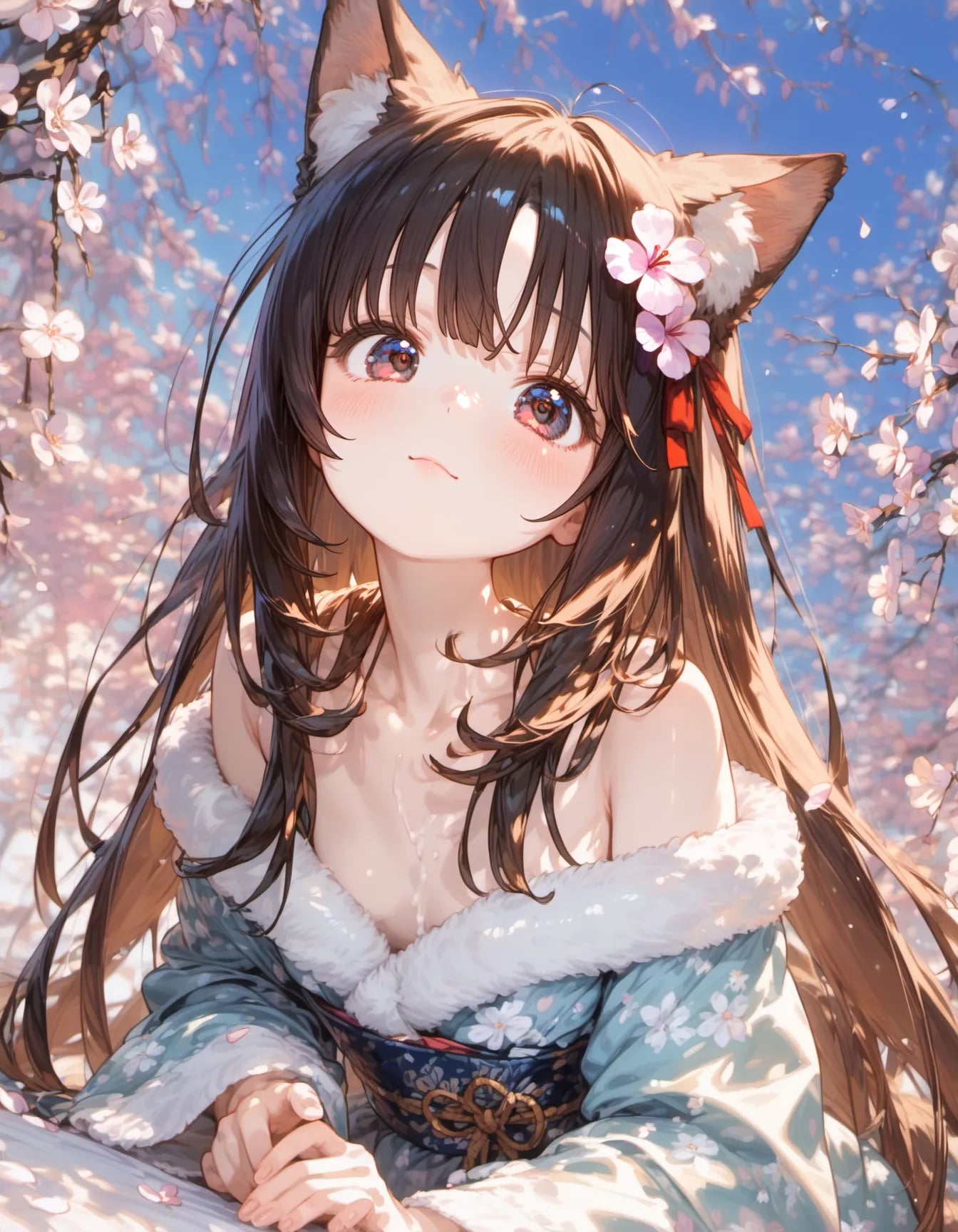 Blush Beneath Blooming Skies | の人気AIイラスト・グラビア