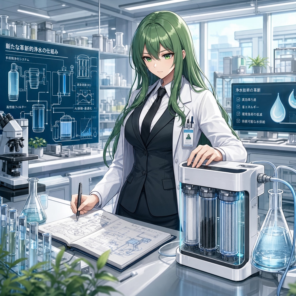 新たな浄水の仕組みを考えるエメルダ