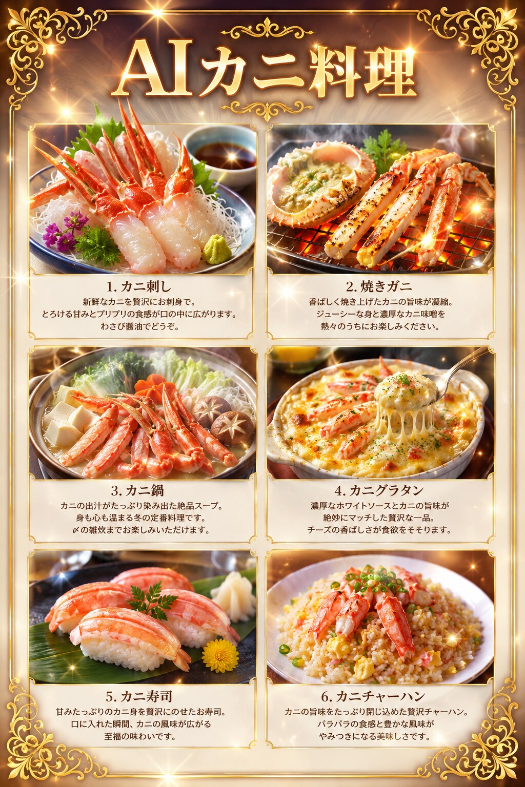 AIカニ料理