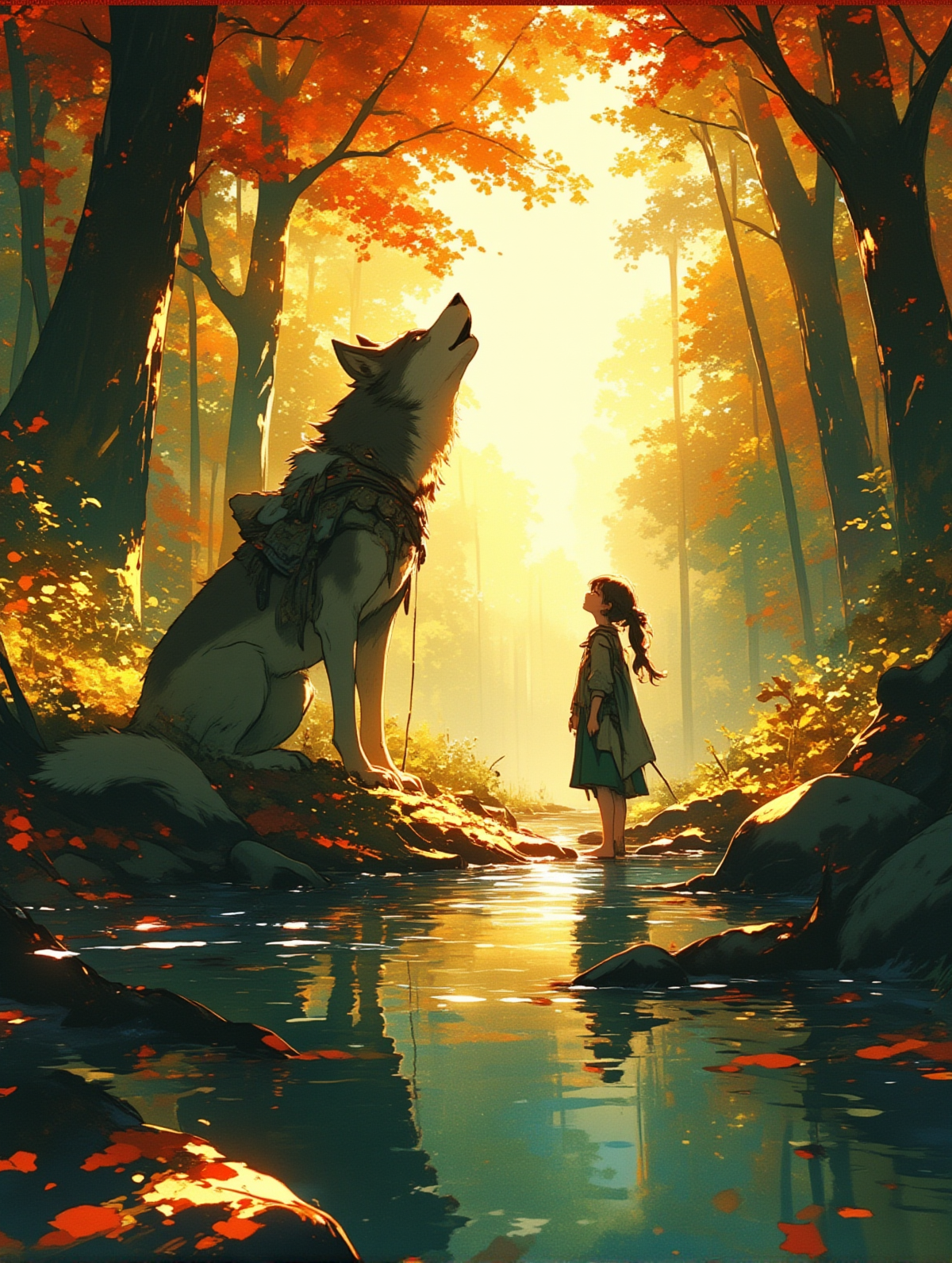 オオカミと娘_32 | の人気AIイラスト・グラビア